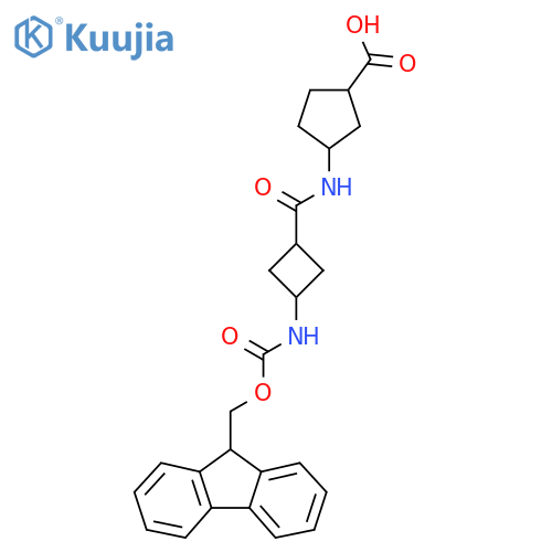 3-3-({(9H-fluoren-9-yl)methoxycarbonyl}amino)cyclobutaneamidocyclopentane-1-carboxylic acid structure
