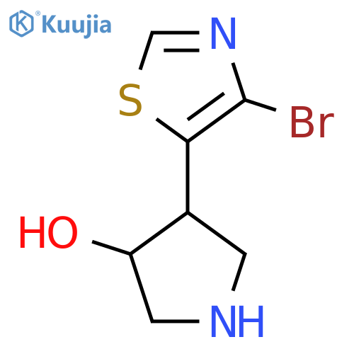 4-(4-bromo-1,3-thiazol-5-yl)pyrrolidin-3-ol structure