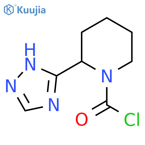 2-(4H-1,2,4-triazol-3-yl)piperidine-1-carbonyl chloride structure
