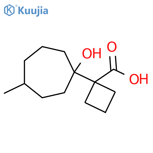 1-(1-Hydroxy-4-methylcycloheptyl)cyclobutane-1-carboxylic acid structure