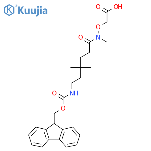 2-{6-({(9H-fluoren-9-yl)methoxycarbonyl}amino)-N,4,4-trimethylhexanamidooxy}acetic acid structure