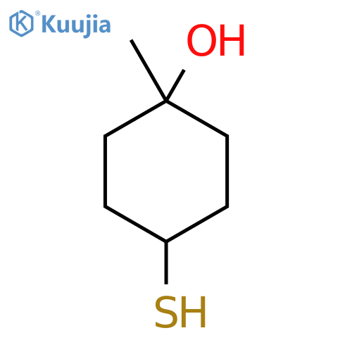 1-methyl-4-sulfanylcyclohexan-1-ol structure