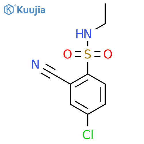 4-chloro-2-cyano-N-ethylbenzene-1-sulfonamide structure
