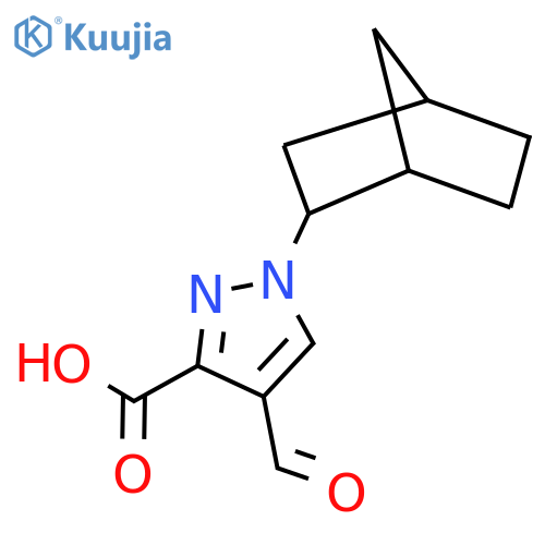 1-{bicyclo2.2.1heptan-2-yl}-4-formyl-1H-pyrazole-3-carboxylic acid structure