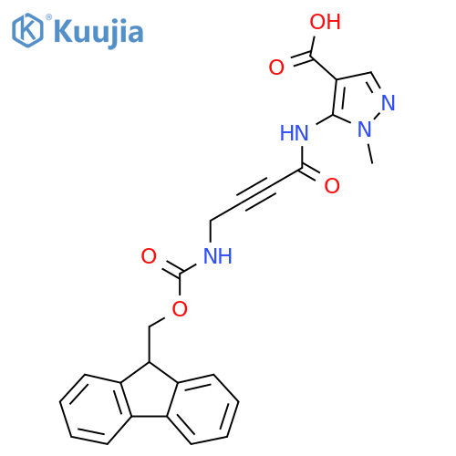 5-4-({(9H-fluoren-9-yl)methoxycarbonyl}amino)but-2-ynamido-1-methyl-1H-pyrazole-4-carboxylic acid structure