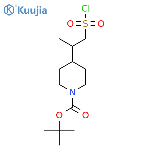 tert-butyl 4-1-(chlorosulfonyl)propan-2-ylpiperidine-1-carboxylate structure