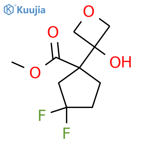 methyl 3,3-difluoro-1-(3-hydroxyoxetan-3-yl)cyclopentane-1-carboxylate structure