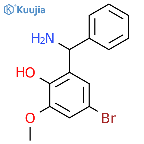 2-amino(phenyl)methyl-4-bromo-6-methoxyphenol structure