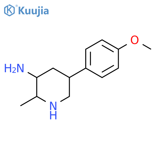 5-(4-methoxyphenyl)-2-methylpiperidin-3-amine structure