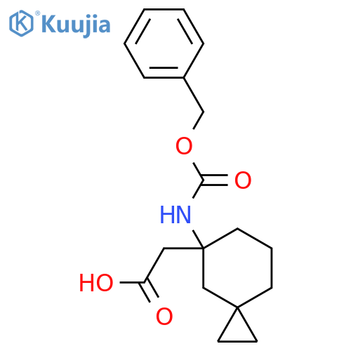2-(5-{(benzyloxy)carbonylamino}spiro2.5octan-5-yl)acetic acid structure