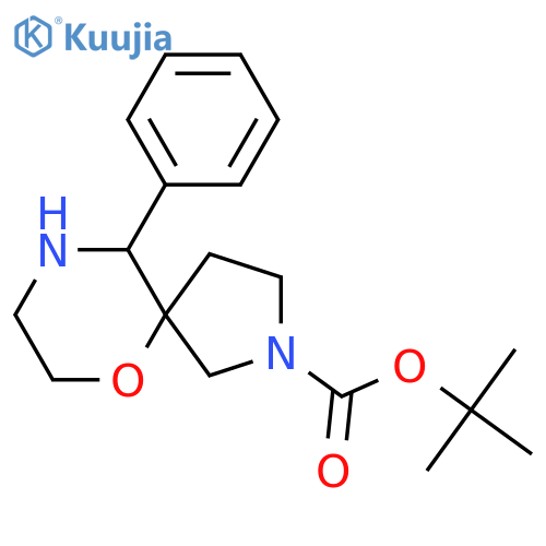 tert-butyl 10-phenyl-6-oxa-2,9-diazaspiro4.5decane-2-carboxylate structure