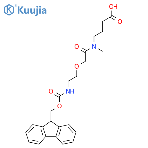 4-{2-2-({(9H-fluoren-9-yl)methoxycarbonyl}amino)ethoxy-N-methylacetamido}butanoic acid structure