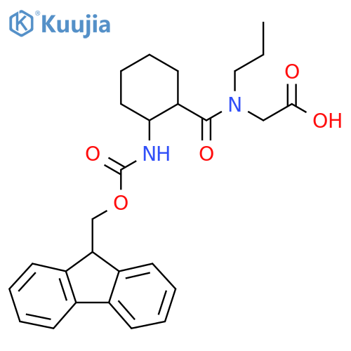 2-{1-2-({(9H-fluoren-9-yl)methoxycarbonyl}amino)cyclohexyl-N-propylformamido}acetic acid structure