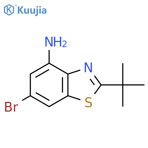 6-bromo-2-tert-butyl-1,3-benzothiazol-4-amine structure