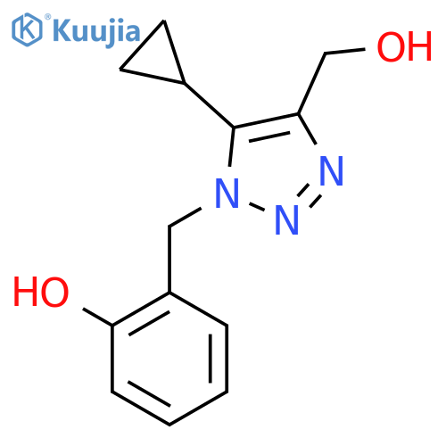 2-{5-cyclopropyl-4-(hydroxymethyl)-1H-1,2,3-triazol-1-ylmethyl}phenol structure