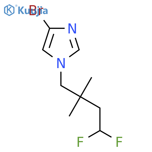 4-bromo-1-(4,4-difluoro-2,2-dimethylbutyl)-1H-imidazole structure