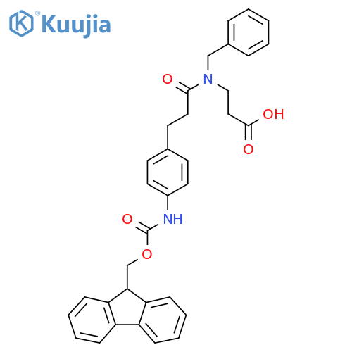 3-{N-benzyl-3-4-({(9H-fluoren-9-yl)methoxycarbonyl}amino)phenylpropanamido}propanoic acid structure