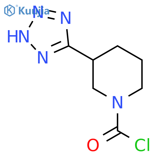 3-(1H-1,2,3,4-tetrazol-5-yl)piperidine-1-carbonyl chloride structure
