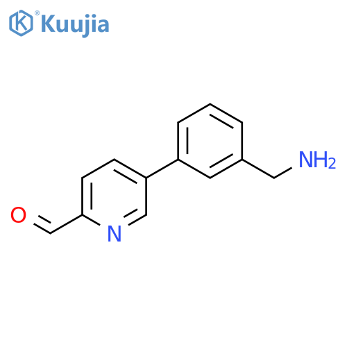 5-3-(aminomethyl)phenylpyridine-2-carbaldehyde structure
