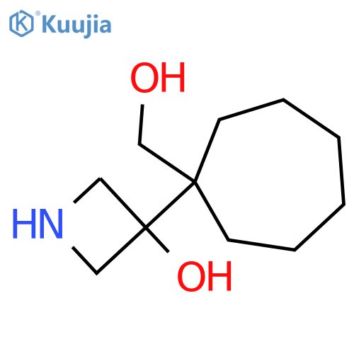 3-1-(hydroxymethyl)cycloheptylazetidin-3-ol structure