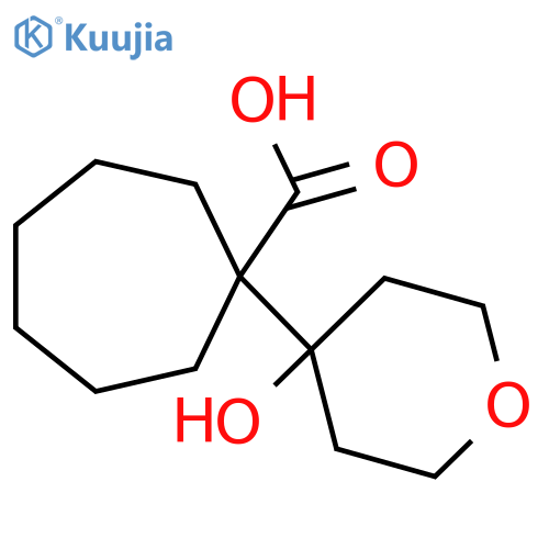 1-(4-hydroxyoxan-4-yl)cycloheptane-1-carboxylic acid structure
