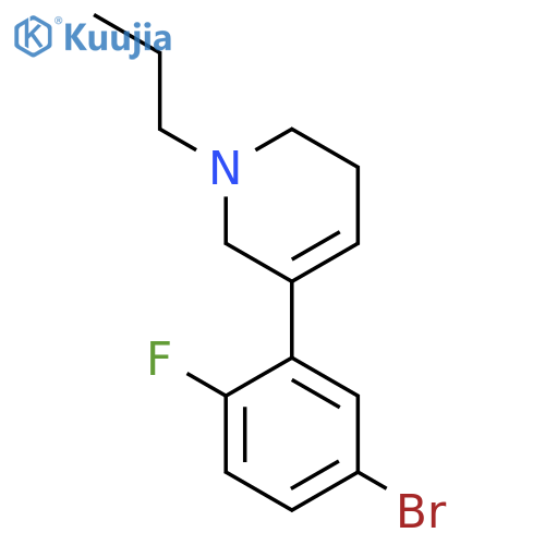 5-(5-bromo-2-fluorophenyl)-1-propyl-1,2,3,6-tetrahydropyridine structure