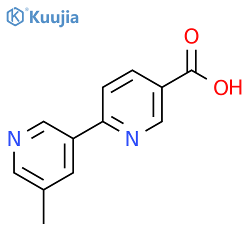 6-(5-methylpyridin-3-yl)pyridine-3-carboxylic acid structure