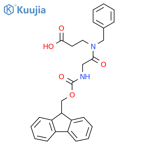 3-N-benzyl-2-({(9H-fluoren-9-yl)methoxycarbonyl}amino)acetamidopropanoic acid structure