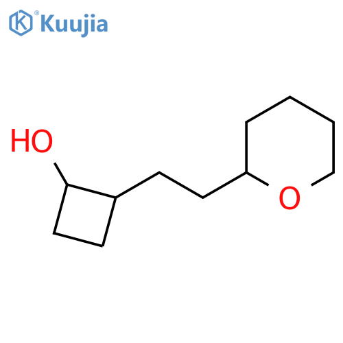 2-2-(oxan-2-yl)ethylcyclobutan-1-ol structure