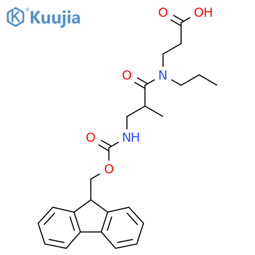 3-3-({(9H-fluoren-9-yl)methoxycarbonyl}amino)-2-methyl-N-propylpropanamidopropanoic acid structure