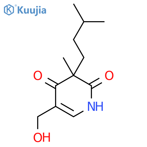 5-(hydroxymethyl)-3-methyl-3-(3-methylbutyl)-1,2,3,4-tetrahydropyridine-2,4-dione structure