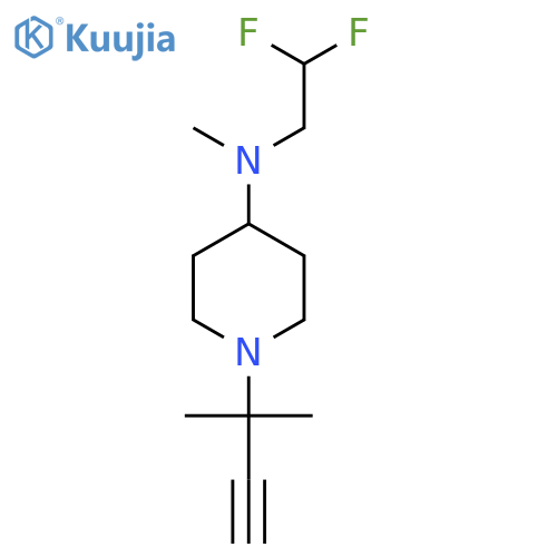 N-(2,2-difluoroethyl)-N-methyl-1-(2-methylbut-3-yn-2-yl)piperidin-4-amine structure