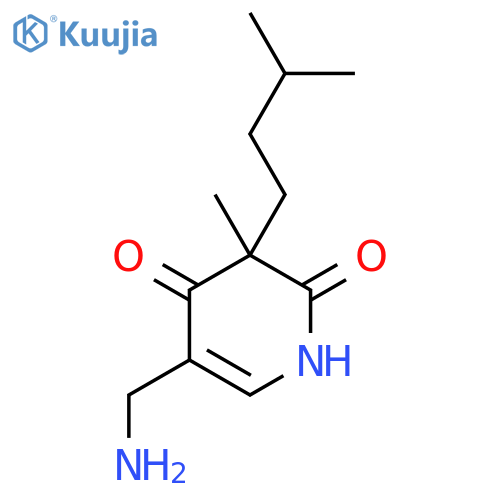 5-(aminomethyl)-3-methyl-3-(3-methylbutyl)-1,2,3,4-tetrahydropyridine-2,4-dione structure
