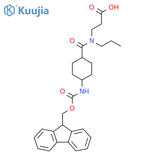 3-{1-4-({(9H-fluoren-9-yl)methoxycarbonyl}amino)cyclohexyl-N-propylformamido}propanoic acid structure