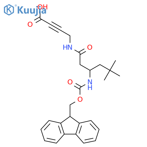 4-3-({(9H-fluoren-9-yl)methoxycarbonyl}amino)-5,5-dimethylhexanamidobut-2-ynoic acid structure