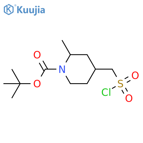 tert-butyl 4-(chlorosulfonyl)methyl-2-methylpiperidine-1-carboxylate structure