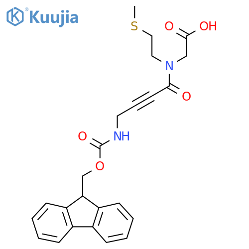 2-4-({(9H-fluoren-9-yl)methoxycarbonyl}amino)-N-2-(methylsulfanyl)ethylbut-2-ynamidoacetic acid structure