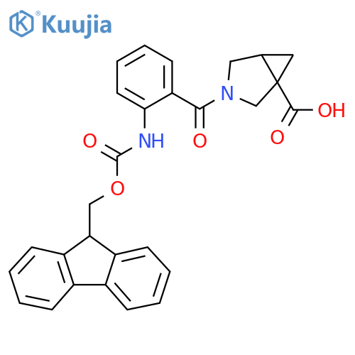 3-2-({(9H-fluoren-9-yl)methoxycarbonyl}amino)benzoyl-3-azabicyclo3.1.0hexane-1-carboxylic acid structure