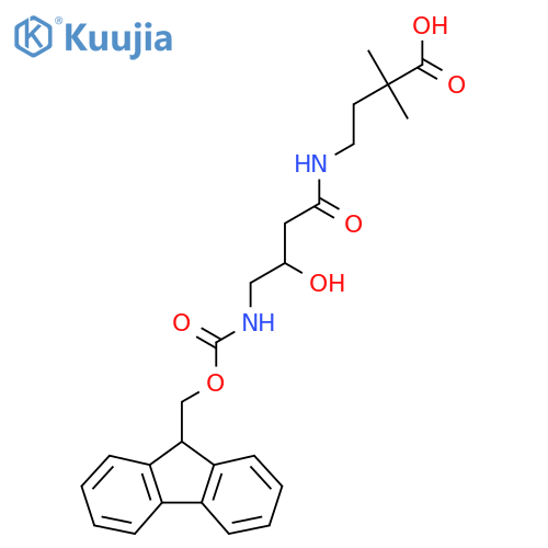 4-4-({(9H-fluoren-9-yl)methoxycarbonyl}amino)-3-hydroxybutanamido-2,2-dimethylbutanoic acid structure