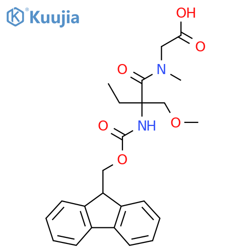 2-[2-({[(9H-fluoren-9-yl)methoxy]carbonyl}amino)-2-(methoxymethyl)-N-methylbutanamido]acetic acid structure