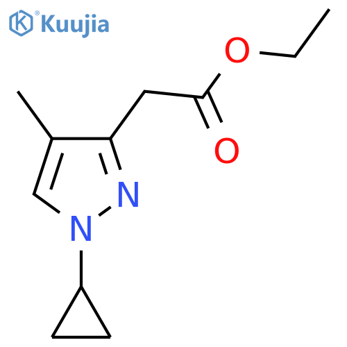 ethyl 2-(1-cyclopropyl-4-methyl-1H-pyrazol-3-yl)acetate structure