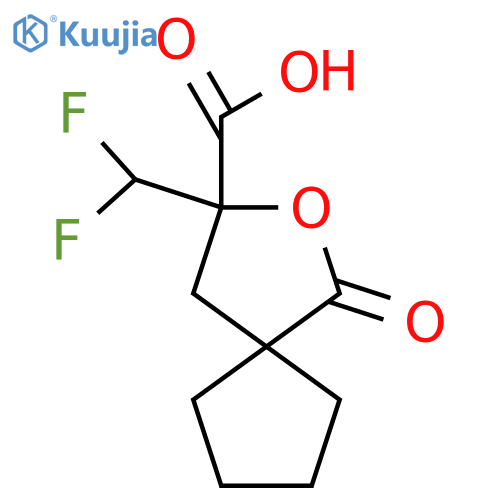 3-(difluoromethyl)-1-oxo-2-oxaspiro4.4nonane-3-carboxylic acid structure