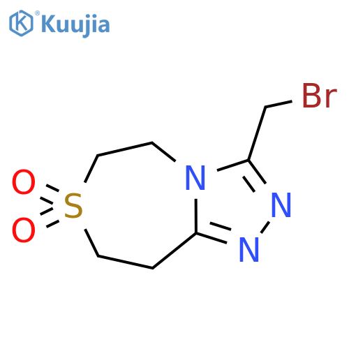 3-(bromomethyl)-5H,6H,8H,9H-7lambda6-1,2,4triazolo4,3-d1,4thiazepine-7,7-dione structure