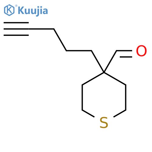 4-(Pent-4-yn-1-yl)thiane-4-carbaldehyde structure