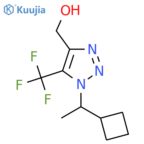 1-(1-cyclobutylethyl)-5-(trifluoromethyl)-1H-1,2,3-triazol-4-ylmethanol structure