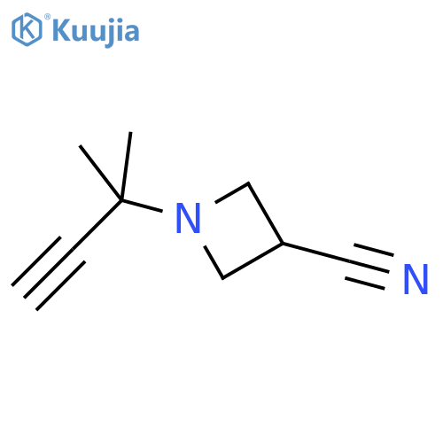 1-(2-methylbut-3-yn-2-yl)azetidine-3-carbonitrile structure