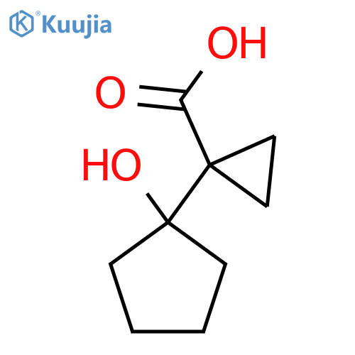 1-(1-hydroxycyclopentyl)cyclopropane-1-carboxylic acid structure