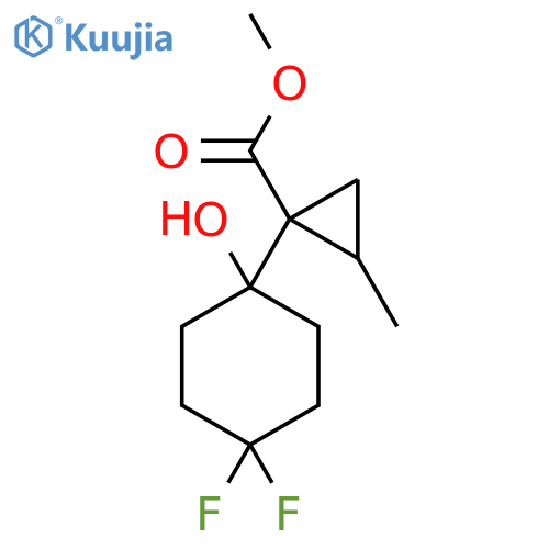 Methyl 1-(4,4-difluoro-1-hydroxycyclohexyl)-2-methylcyclopropane-1-carboxylate structure