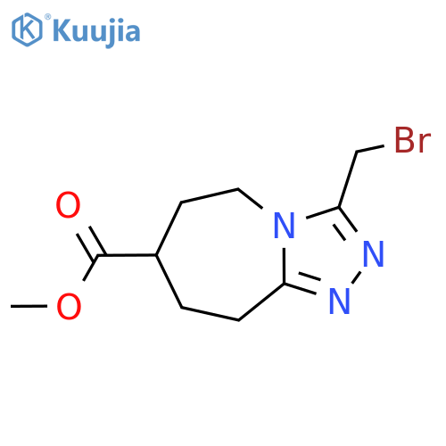 methyl 3-(bromomethyl)-5H,6H,7H,8H,9H-1,2,4triazolo4,3-aazepine-7-carboxylate structure