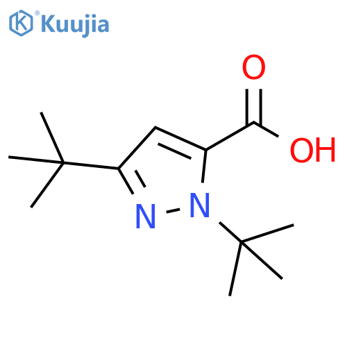 1,3-di-tert-butyl-1H-pyrazole-5-carboxylic acid structure